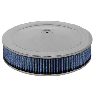 aFe Power AFE-18-21401 Magnum FLOW Round Racing Air Filter w/ Pro 5R Media 14 IN OD x 3 H IN w/ Chrome Pans