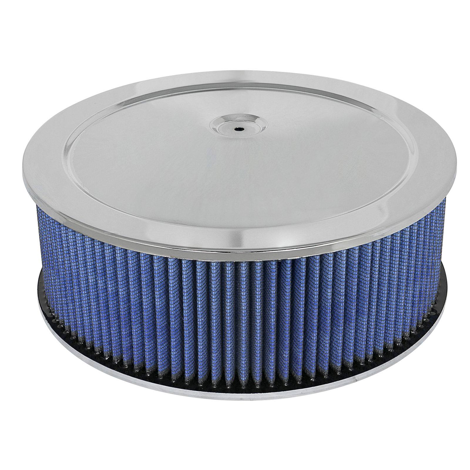 aFe Power AFE-18-21403 Magnum FLOW Round Racing Air Filter w/ Pro 5R Media 14 IN OD x 5 H IN w/ Expanded Metal and Chrome Pans