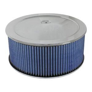 aFe Power AFE-18-21404 Magnum FLOW Round Racing Air Filter w/ Pro 5R Media 14 IN OD x 6 H IN w/ Expanded Metal and Chrome Pans