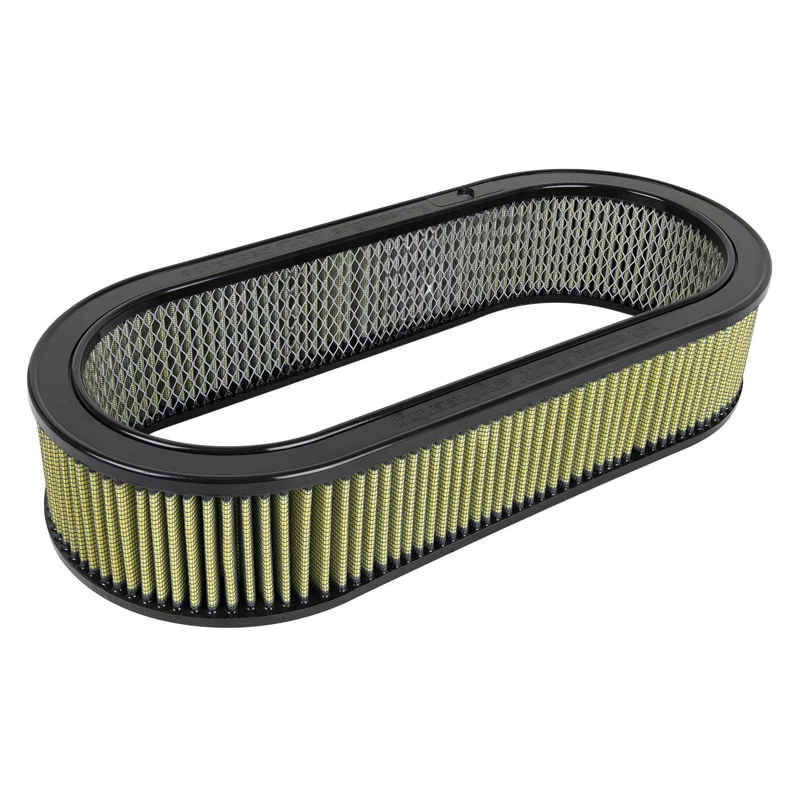 aFe Power AFE-18-87003 Magnum FLOW Universal Oval Racing Filter w/ Pro GUARD 7 Media 18-1/8 IN L x 7-1/4 IN W x 4 IN H w/ Expanded Metal - Image 2