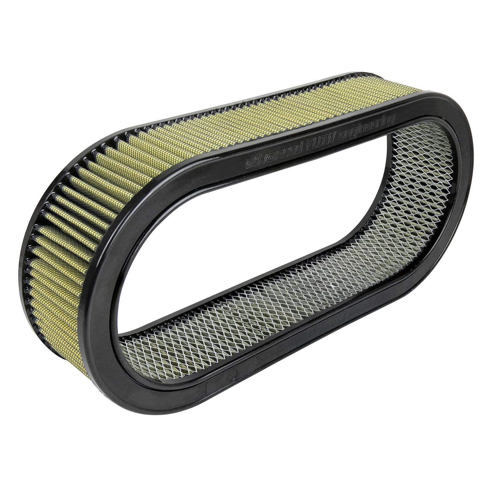 aFe Power AFE-18-87003 Magnum FLOW Universal Oval Racing Filter w/ Pro GUARD 7 Media 18-1/8 IN L x 7-1/4 IN W x 4 IN H w/ Expanded Metal - Image 3
