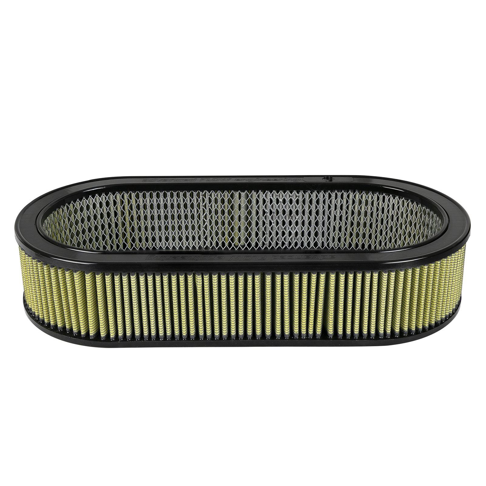 aFe Power AFE-18-87003 Magnum FLOW Universal Oval Racing Filter w/ Pro GUARD 7 Media 18-1/8 IN L x 7-1/4 IN W x 4 IN H w/ Expanded Metal