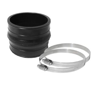 Magnum FORCE AFE-59-00007 Cold Air Intake System Spare Parts Kit (3-1/2 IN ID x 3 IN L) Straight Coupler w/ Hump - Black