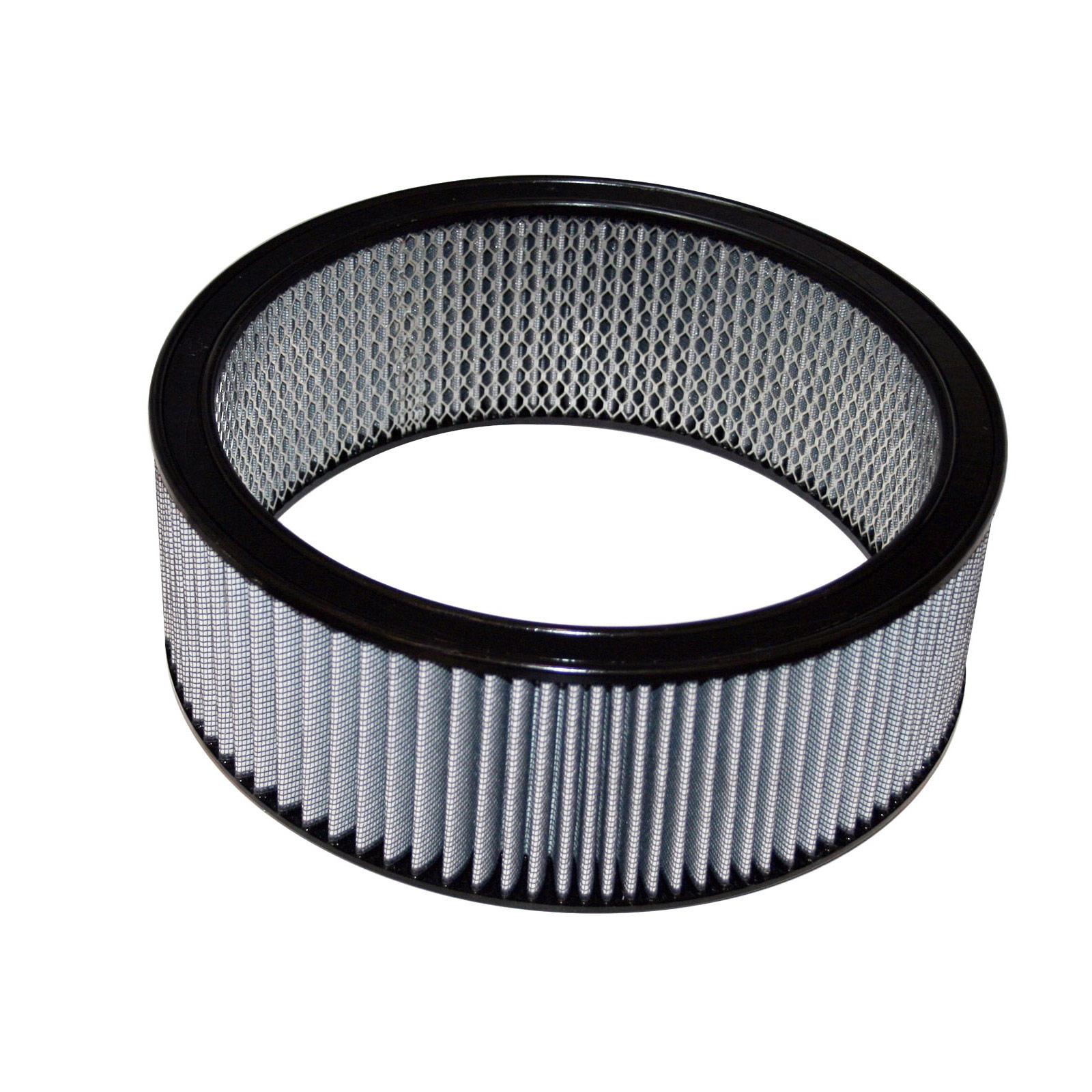 aFe Power AFE-18-11423 Magnum FLOW Round Racing Air Filter w/ Pro DRY S Media 14 IN OD x 12 IN ID x 3 IN H w/ Expanded Metal