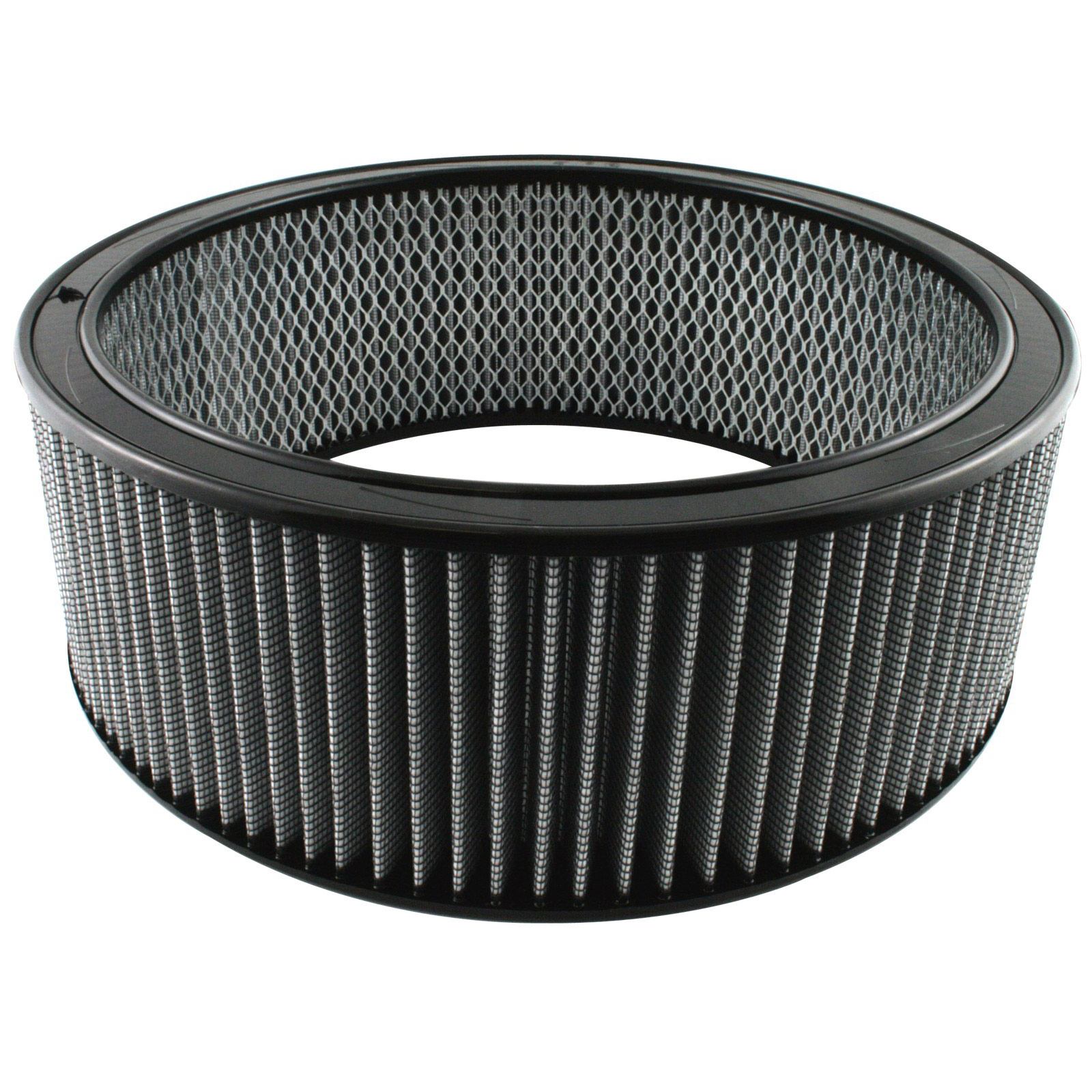 aFe Power AFE-18-11426 Magnum FLOW Round Racing Air Filter w/ Pro DRY S Media 14 IN OD x 12 IN ID x 5 IN H w/ Expanded Metal
