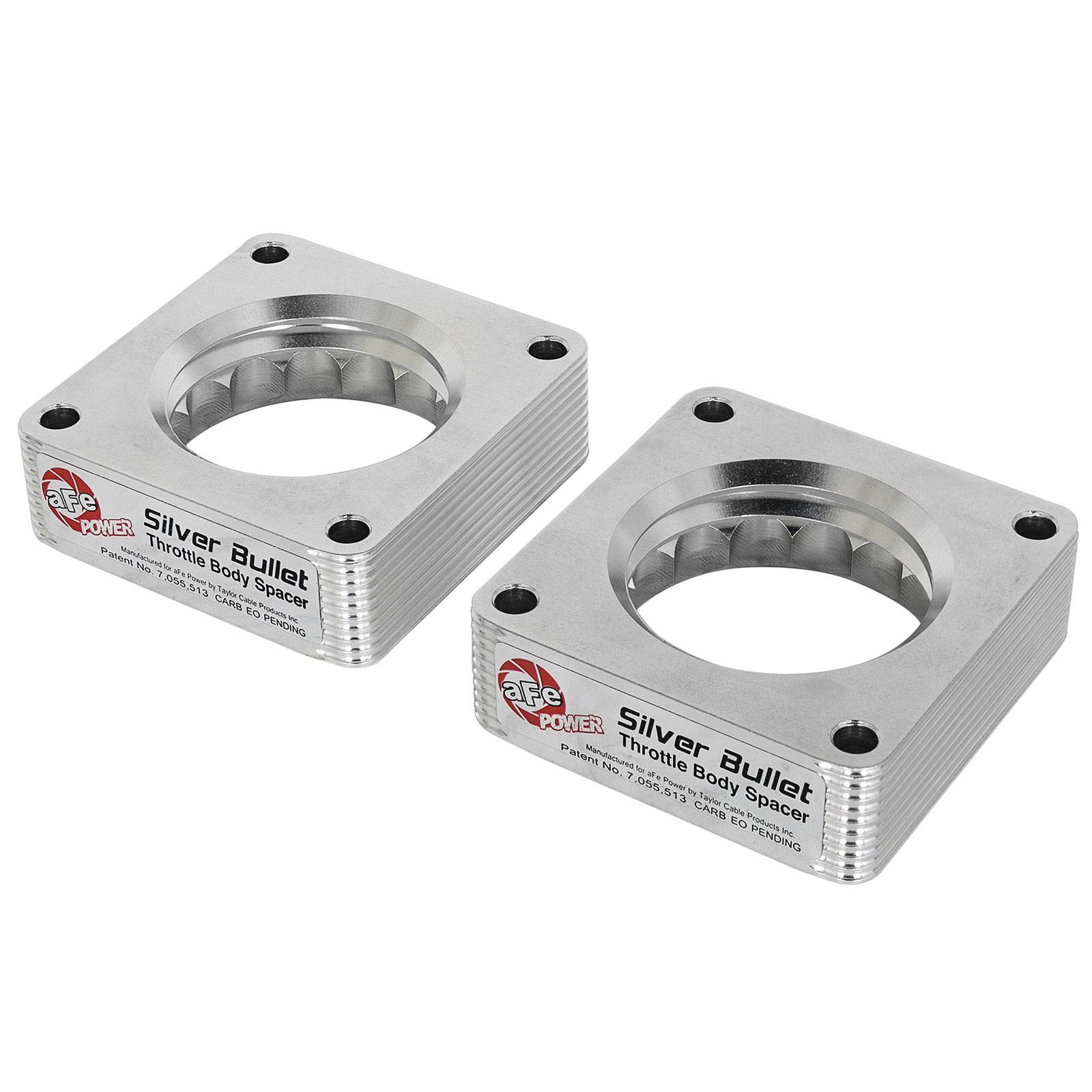 aFe Power AFE-46-36007 Silver Bullet Throttle Body Spacer Kit (Pair) Nissan 370Z 09-20/Infiniti G37 08-13/Q60/Q50 14-15 V6-3.7L (VQ37VHR)