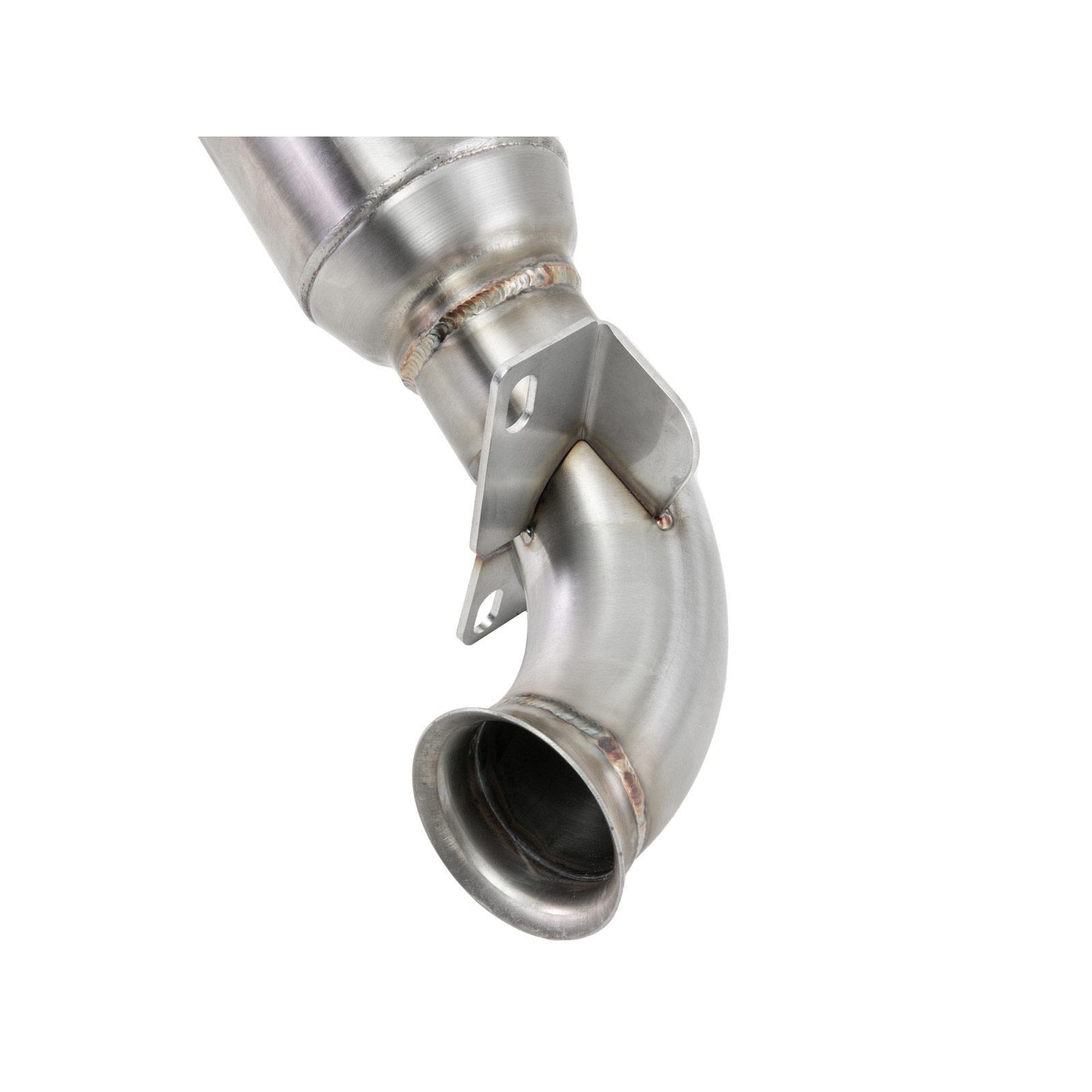 aFe Power AFE-48-36318-1HC Twisted Steel Down Pipe 2-1/2 IN 304 Stainless Steel w/ Cat MINI Cooper S (R56) 07-15 L4-1.6L (t) N14/N18 - Image 4