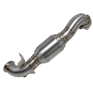aFe Power AFE-48-36318-1HC Twisted Steel Down Pipe 2-1/2 IN 304 Stainless Steel w/ Cat MINI Cooper S (R56) 07-15 L4-1.6L (t) N14/N18