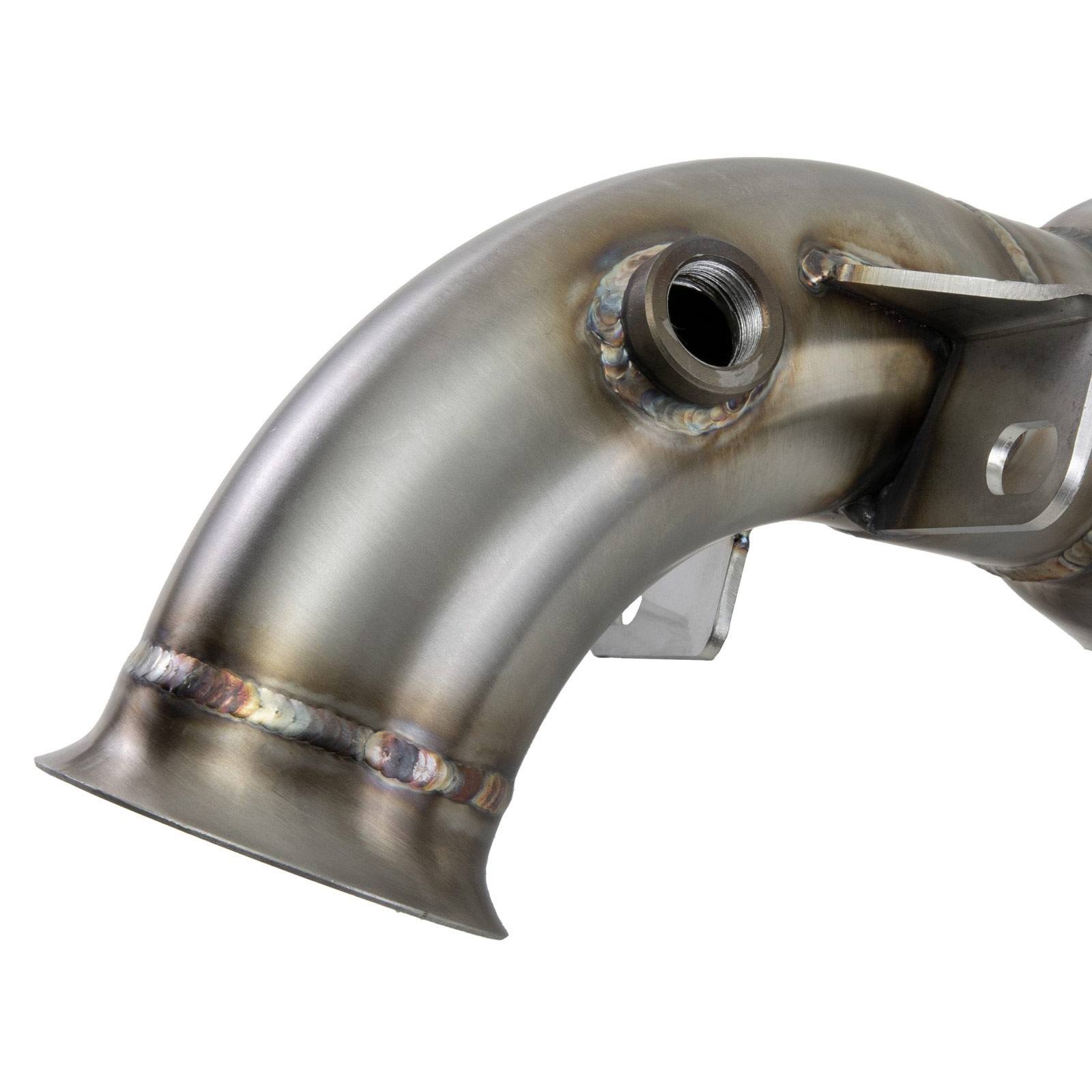 aFe Power AFE-48-36318-1HC Twisted Steel Down Pipe 2-1/2 IN 304 Stainless Steel w/ Cat MINI Cooper S (R56) 07-15 L4-1.6L (t) N14/N18 - Image 6