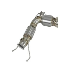 aFe Power AFE-48-36322-HC Twisted Steel Down Pipe 3 to 2-3/4 IN 304 Stainless Steel w/ Cat MINI Cooper S (F55/F56/F57) 15-21 L4-2.0L (t) B46