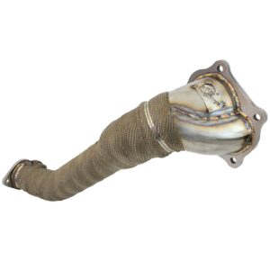 aFe Power AFE-48-36701 Twisted Steel 3-1/2 to 3 IN 304 Stainless Steel Street Series Down Pipe w/ Cats Mitsubishi Lancer EVO X 08-15 L4-2.0L (t)