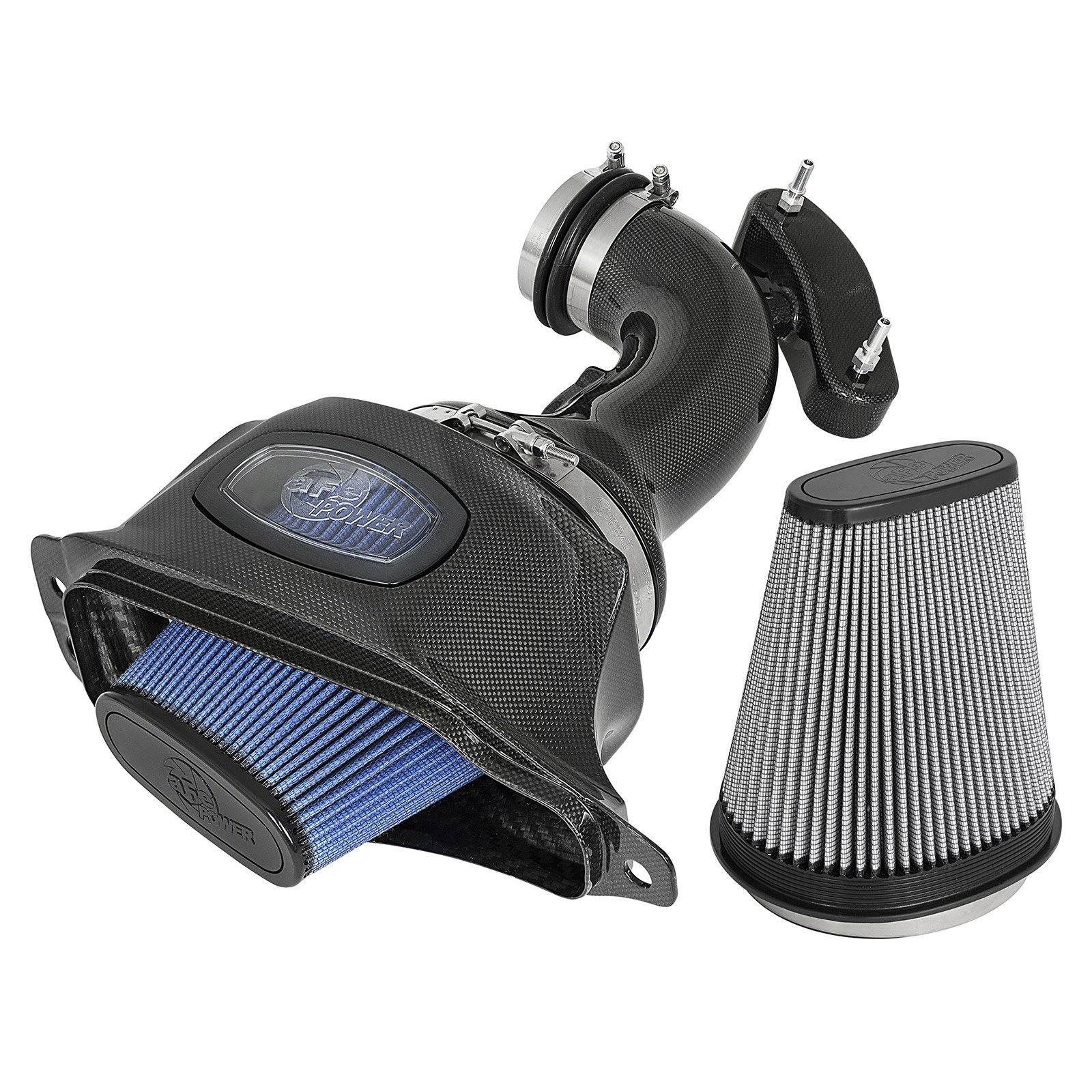 Black Series Momentum Carbon Fiber Cold Air Intake System w/Dual Filter Media