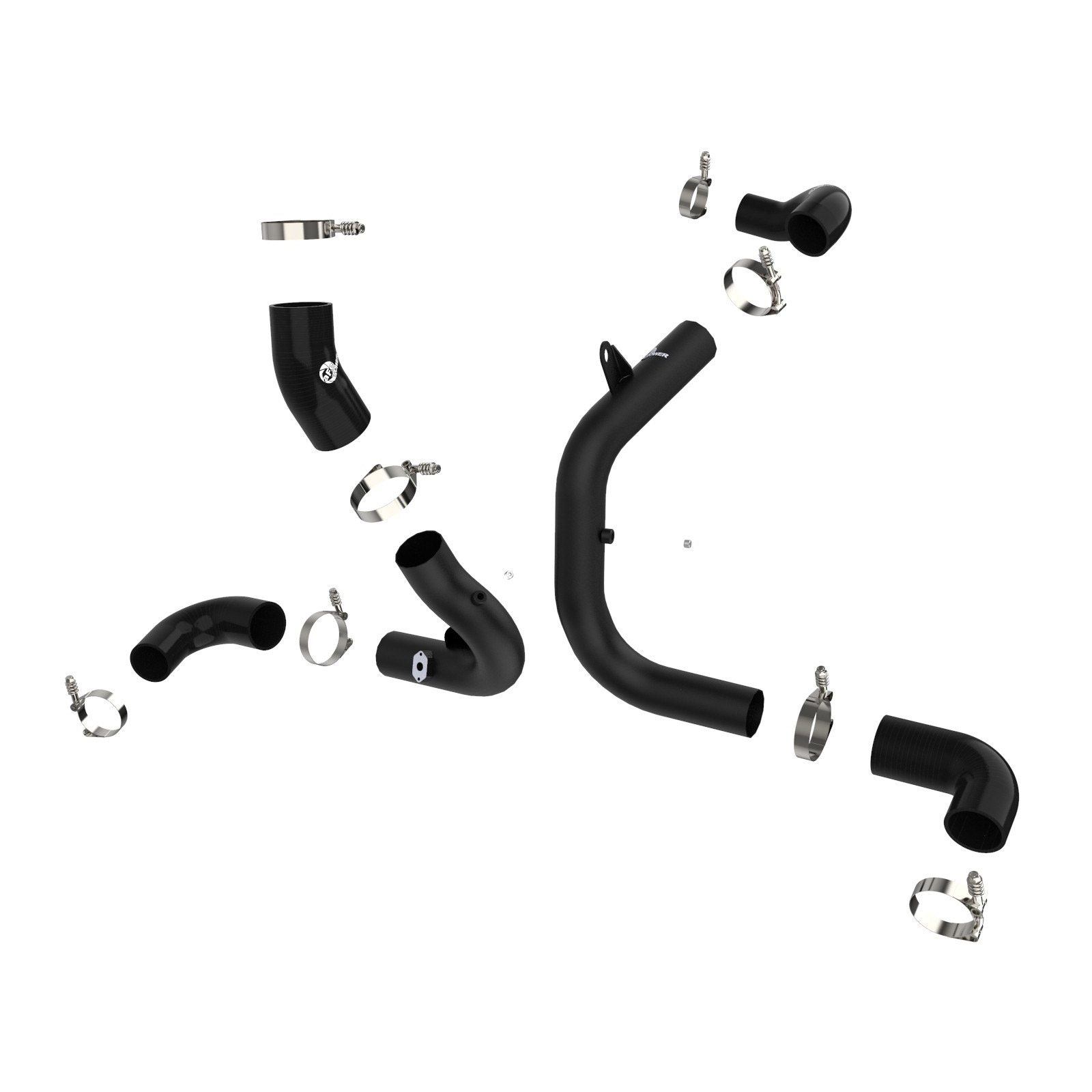 BladeRunner Aluminum Hot and Cold Charge Pipe Kit Black