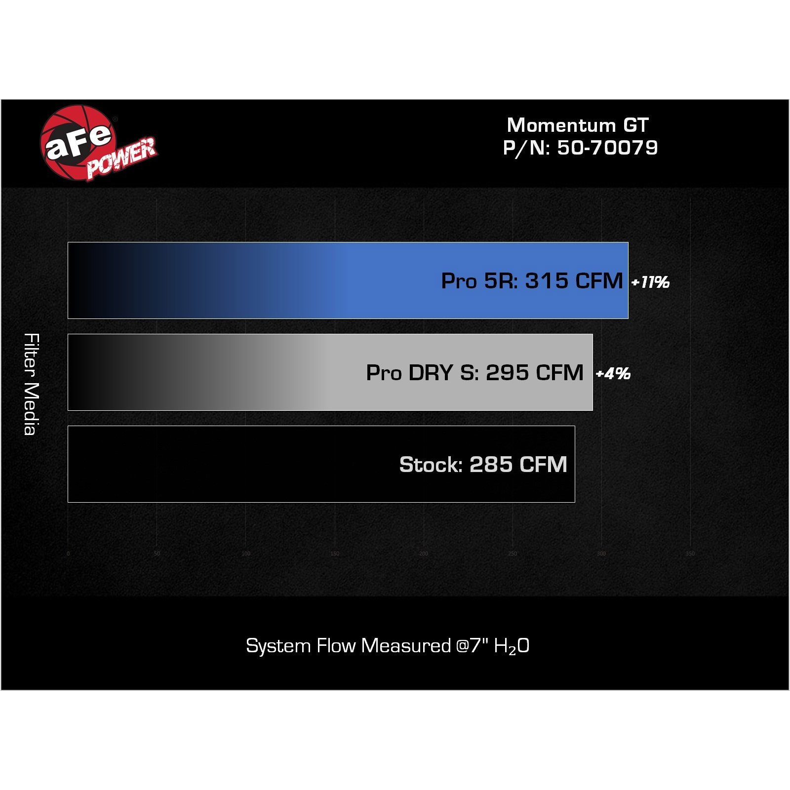 Momentum GT Cold Air Intake System w/ Pro DRY S Filter