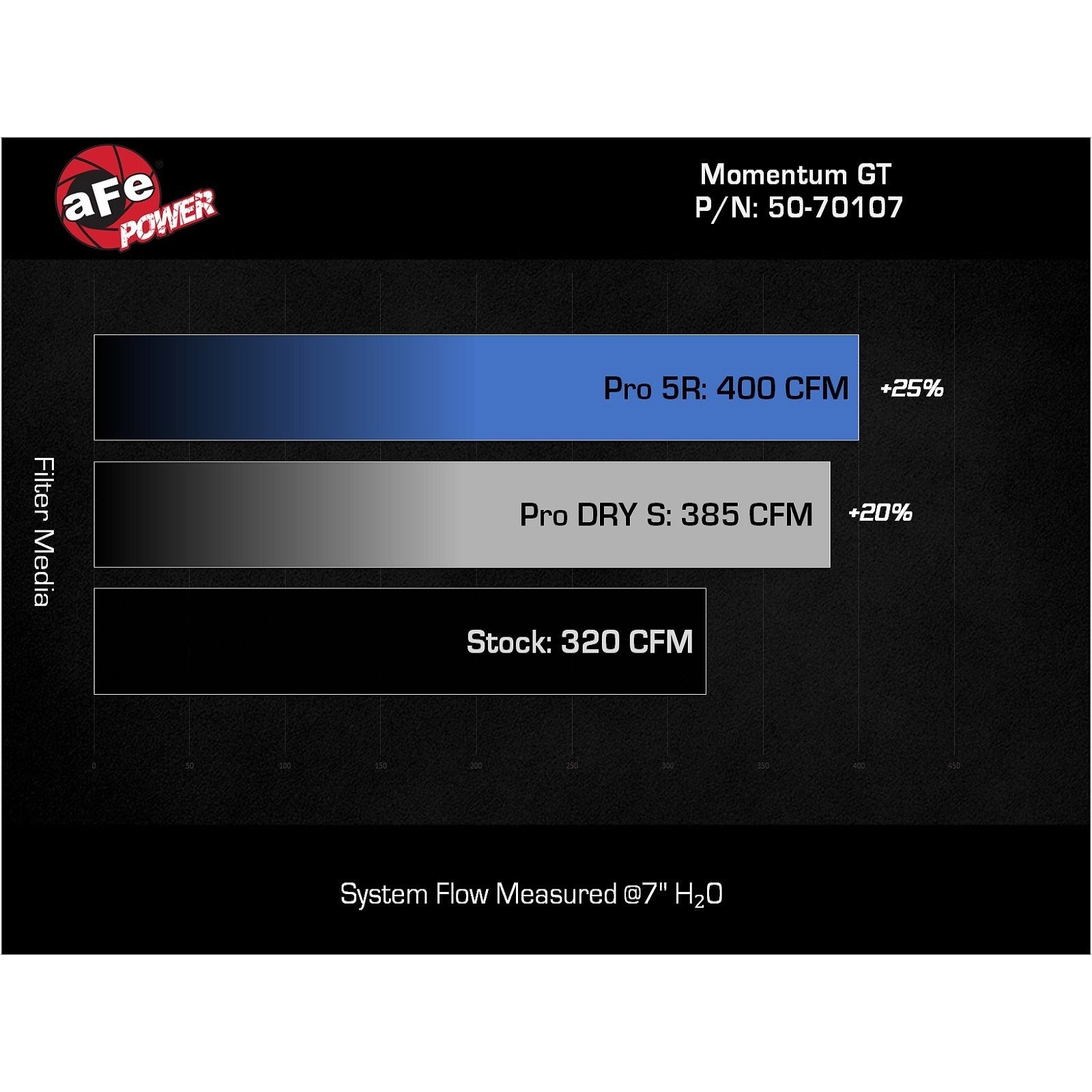 Momentum GT Cold Air Intake System w/ Pro DRY S Filter