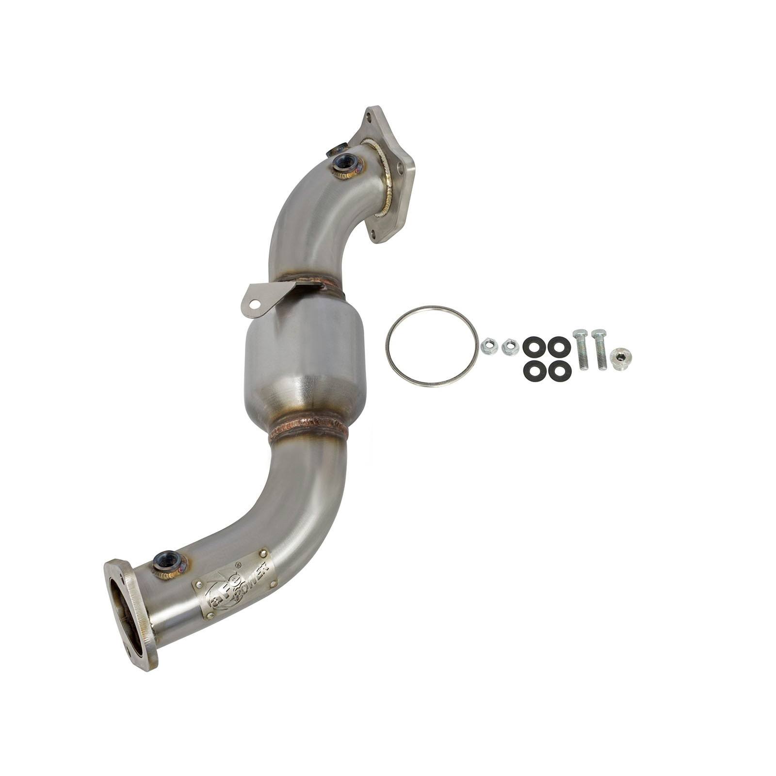 Twisted Steel Down Pipe 3 IN 304 Stainless Steel w/ Cat 48-34126-HC