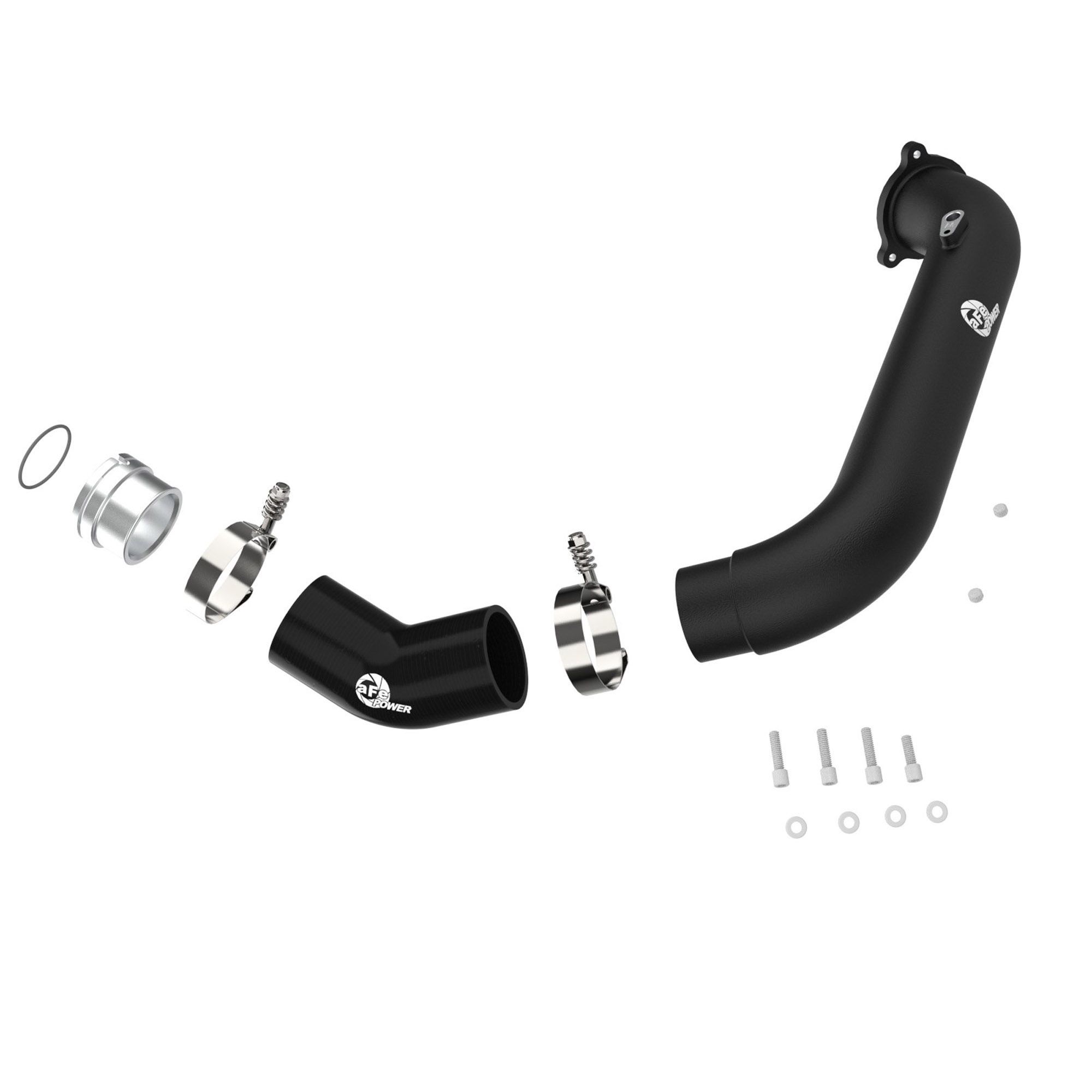 BladeRunner 2-3/4 IN Aluminum Hot Charge Pipe Black Toyota GR Supra (A90) 21-22 L4-2.0L (t)