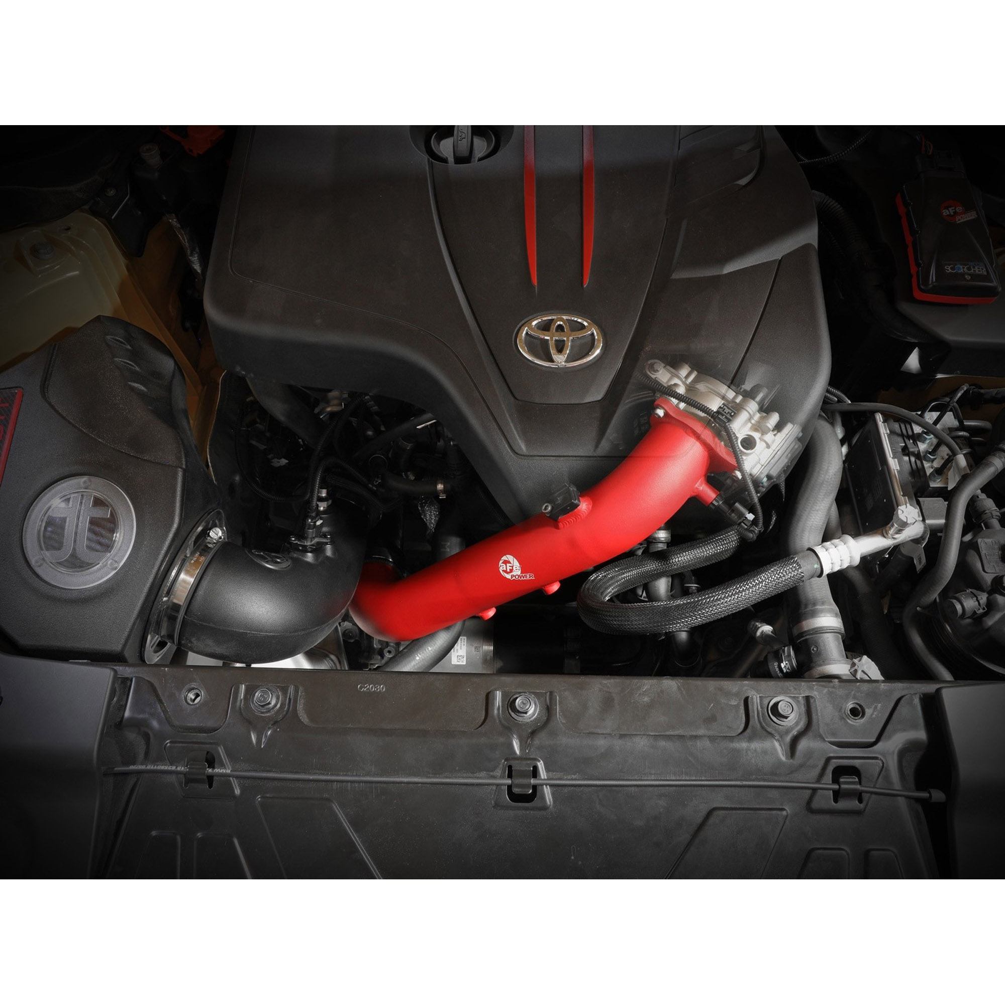 BladeRunner 2-3/4 IN Aluminum Hot Charge Pipe Red Toyota GR Supra (A90) 21-22 L4-2.0L (t)