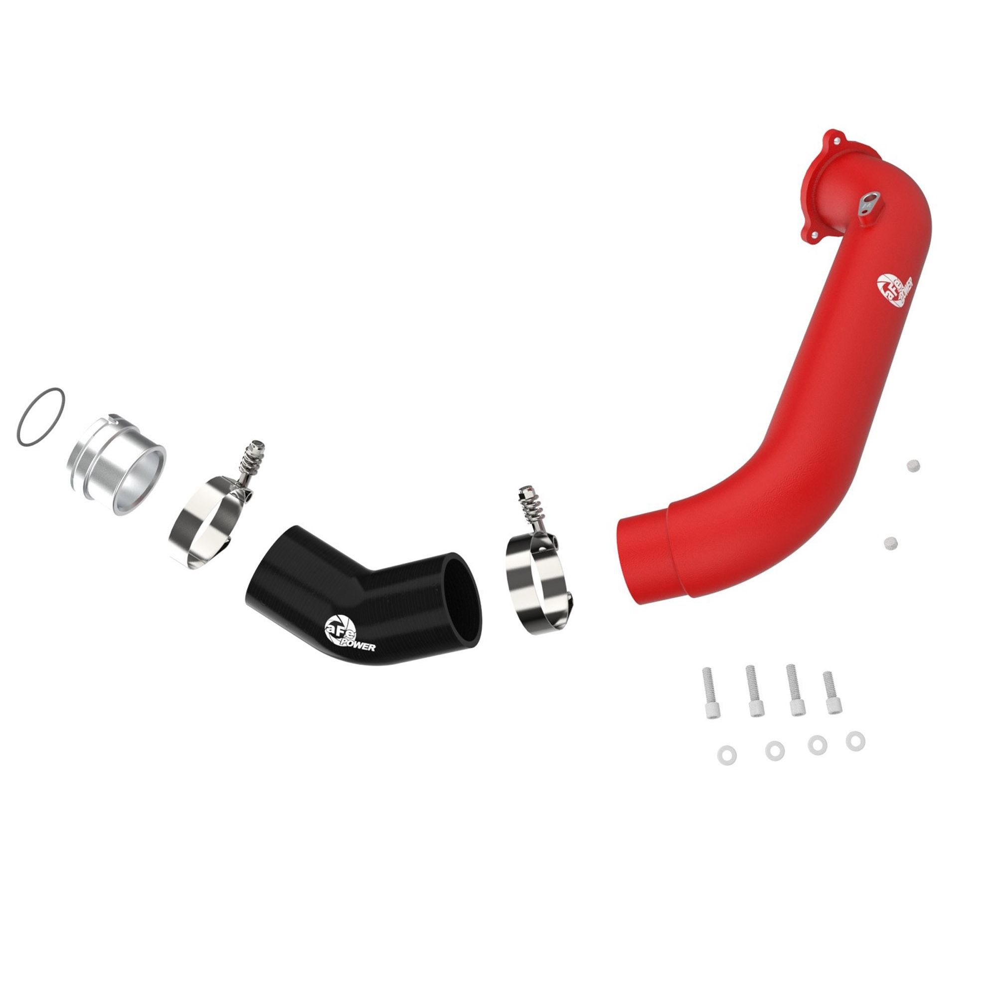 BladeRunner 2-3/4 IN Aluminum Hot Charge Pipe Red Toyota GR Supra (A90) 21-22 L4-2.0L (t)