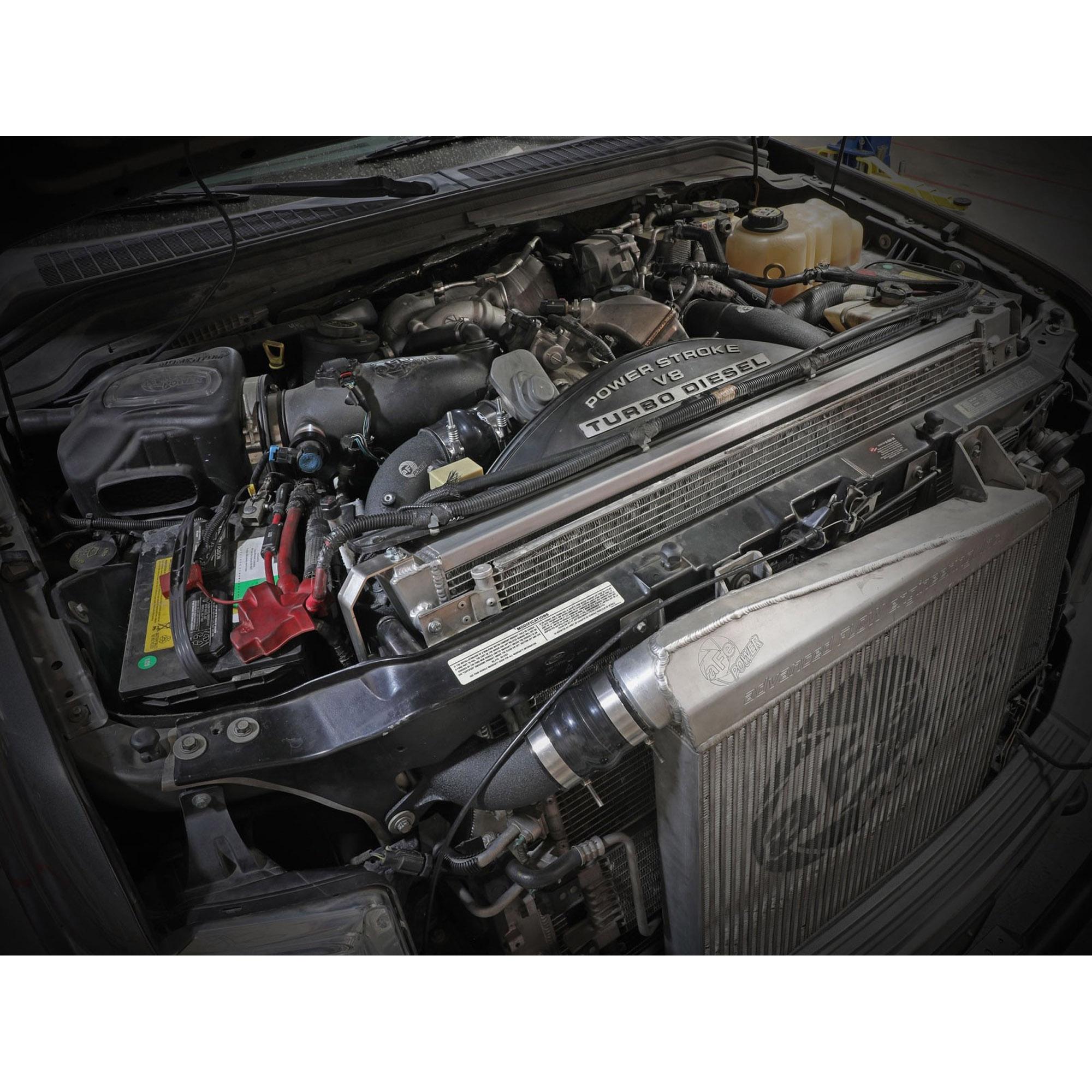 BladeRunner 3 IN Aluminum Cold Charge Pipe Black Ford Diesel Trucks 08-10 V8-6.4L (td)