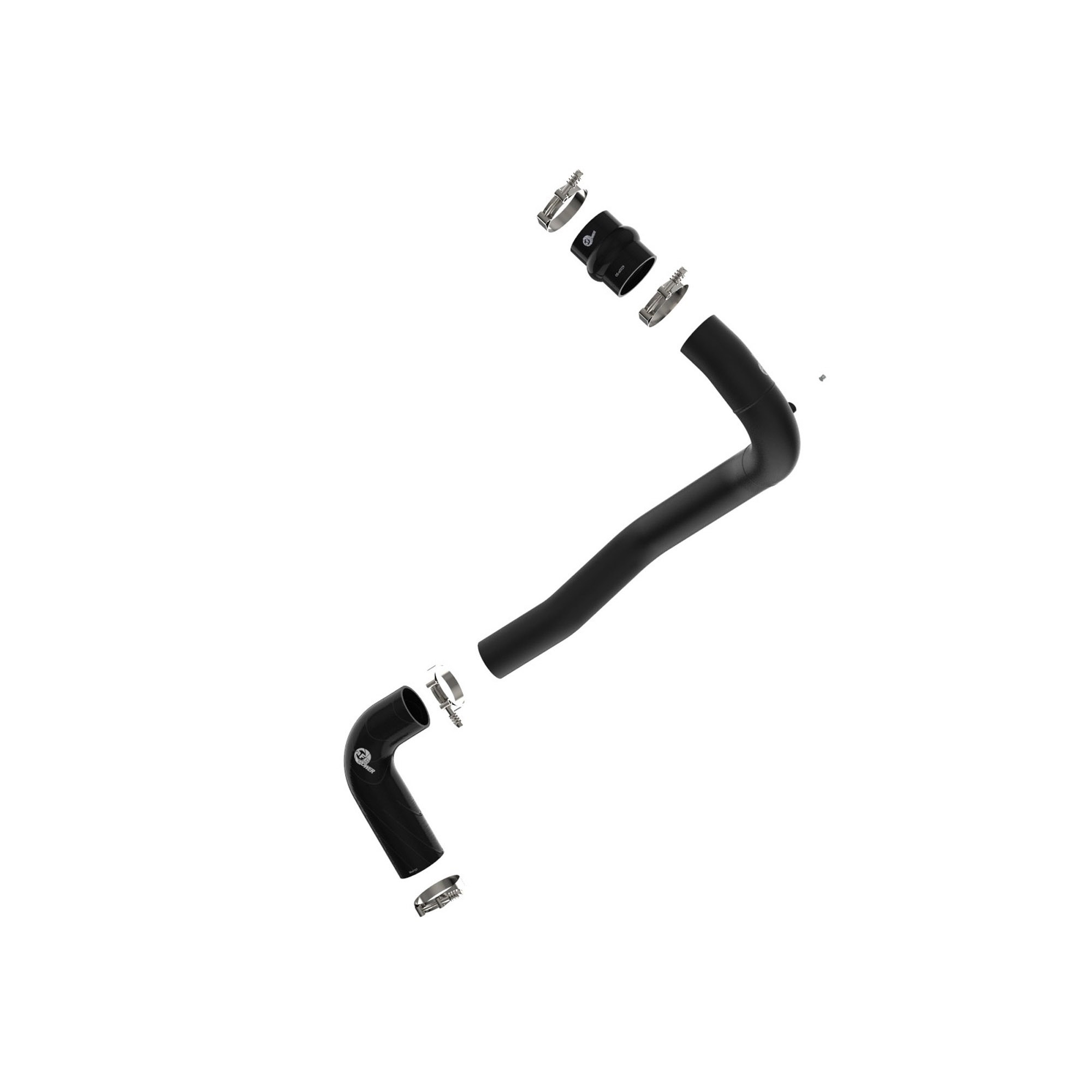 BladeRunner 3 IN Aluminum Hot Charge Pipe Black Ford Diesel Trucks 08-10 V8-6.4L (td)