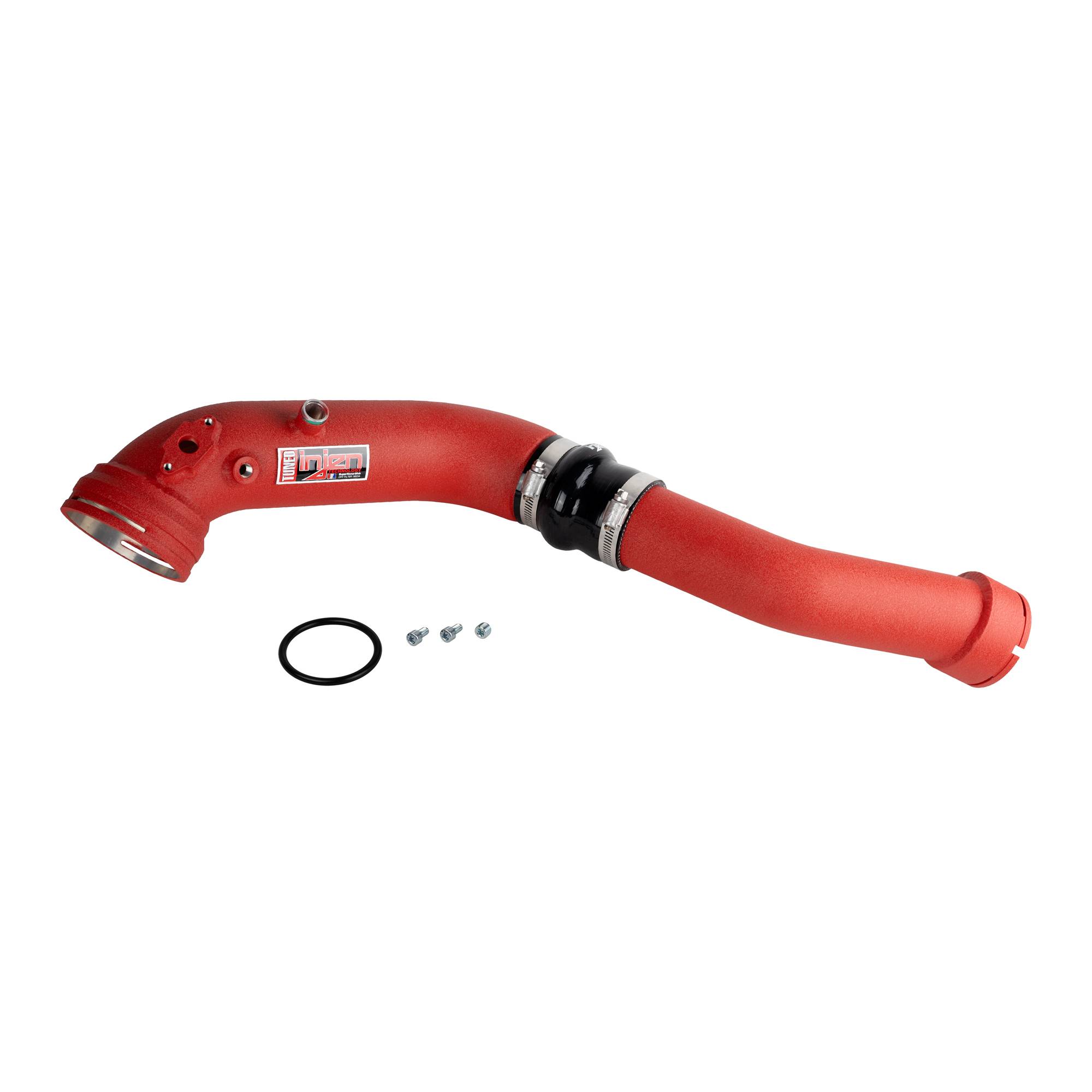 Injen SES Intercooler Pipes - SES1128ICP-P Wrinkle Red INJ-SES1128ICPWR