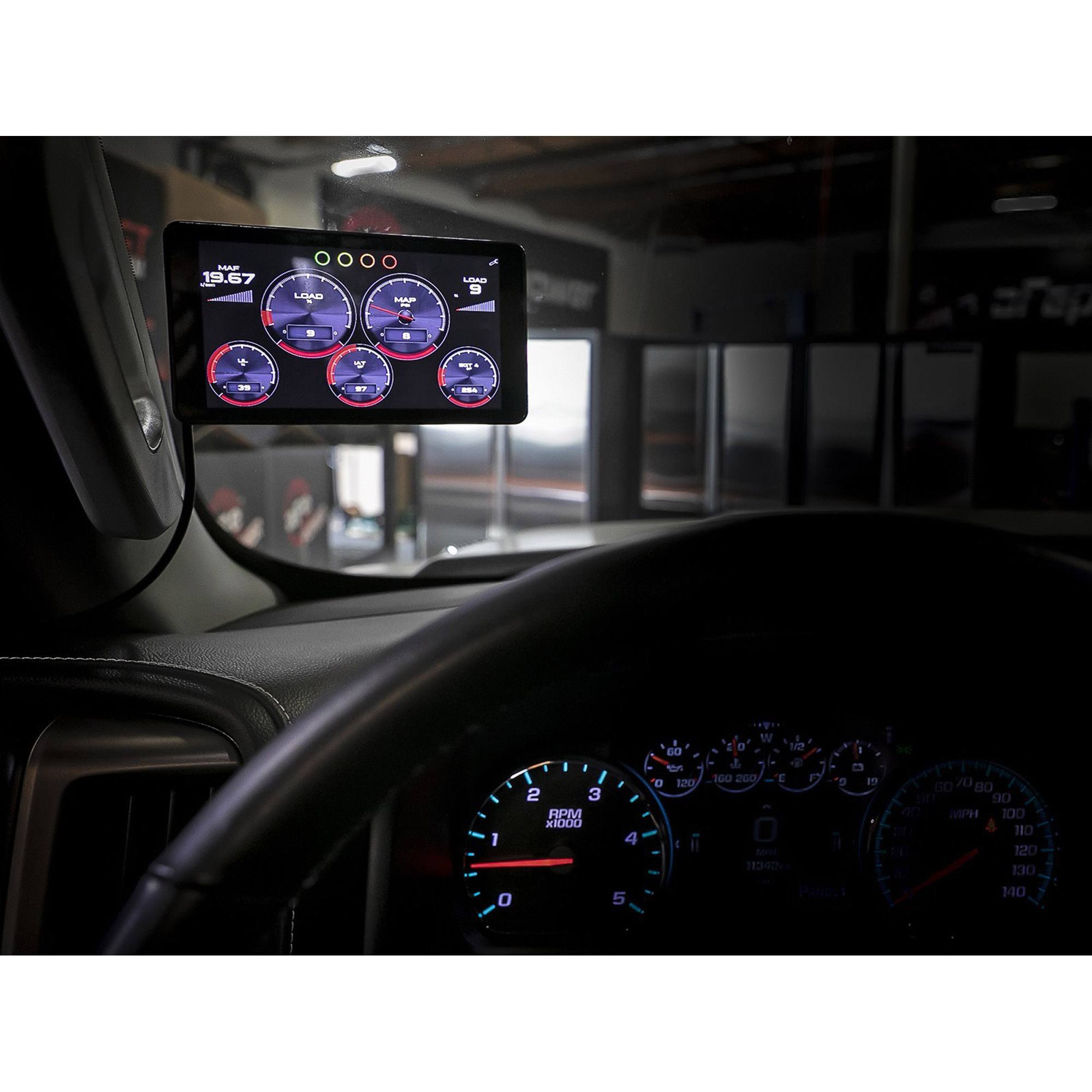 SCORCHER BLUE Bluetooth Power Module & AGD Advanced Gauge Display Monitor Combo Ford Diesel Trucks 11-16 V8-6.7L (td)