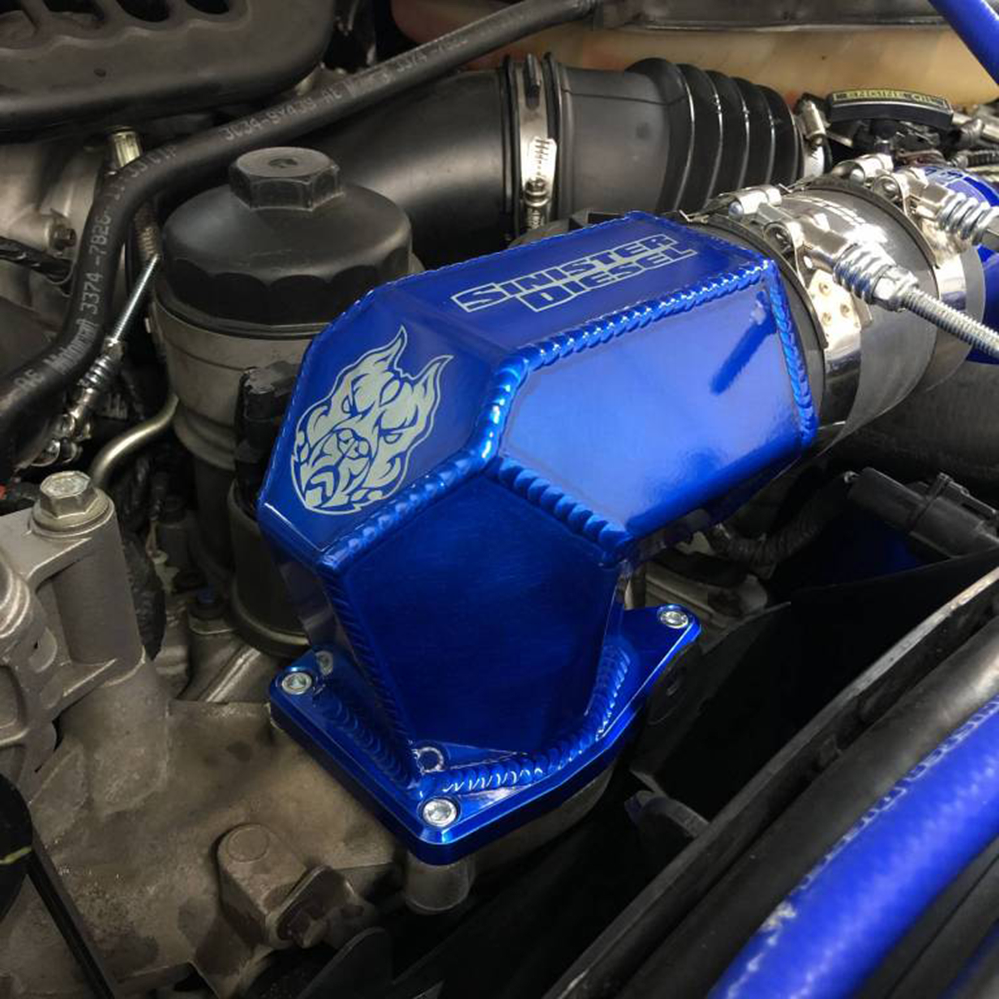 Sinister Diesel (Hexagon) Intake Elbow for 2003-2007 6.0L Powerstroke.