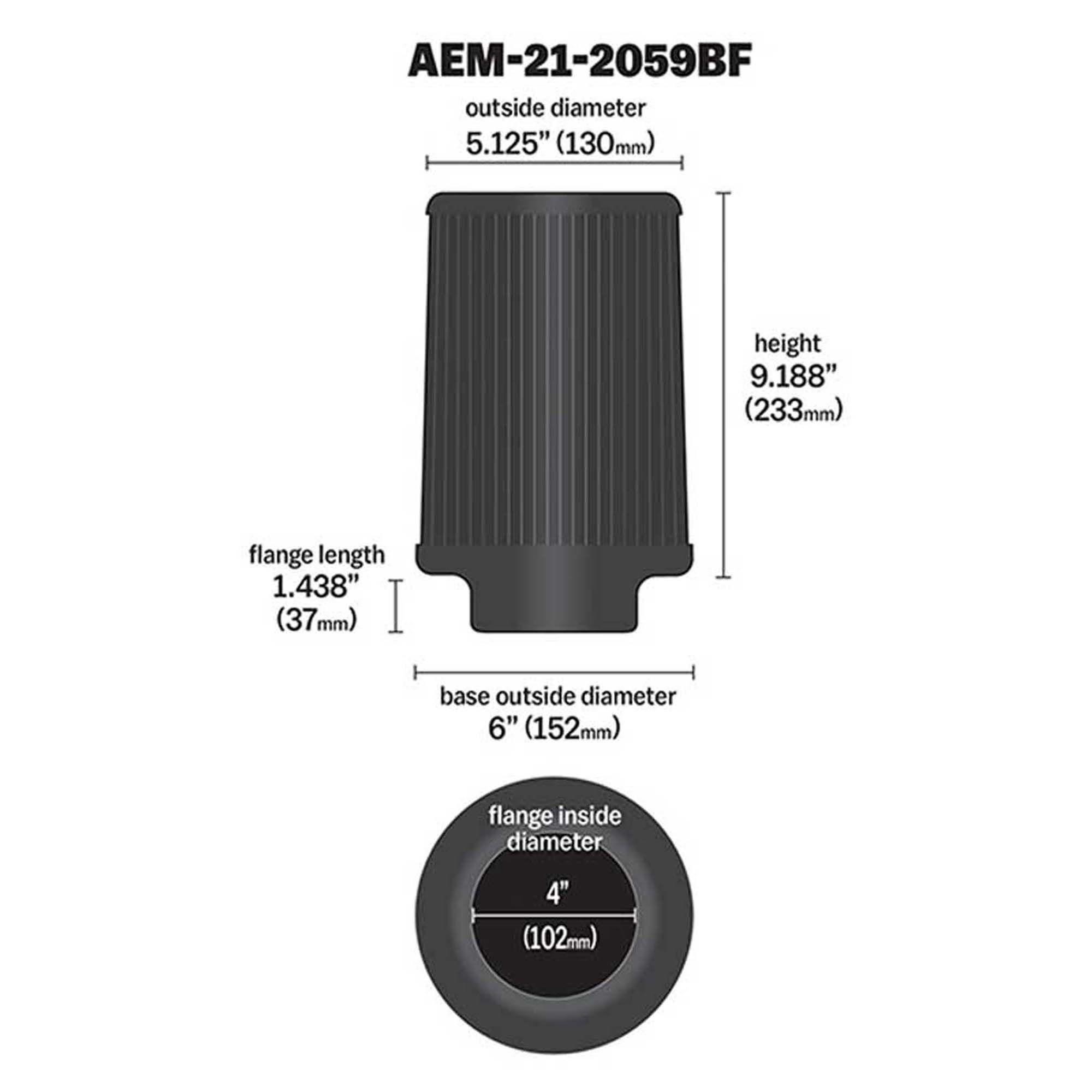 AEM-21-2059BF DryFlow Air Filter - Image 2