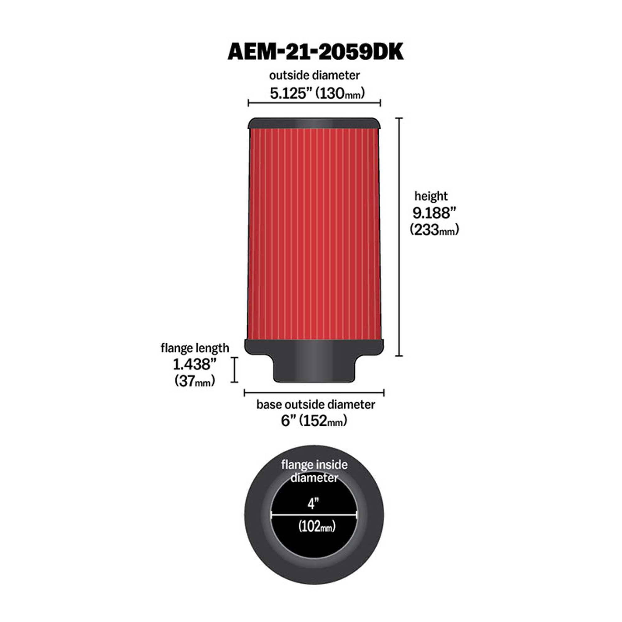 AEM-21-2059DK DryFlow Air Filter - Image 2