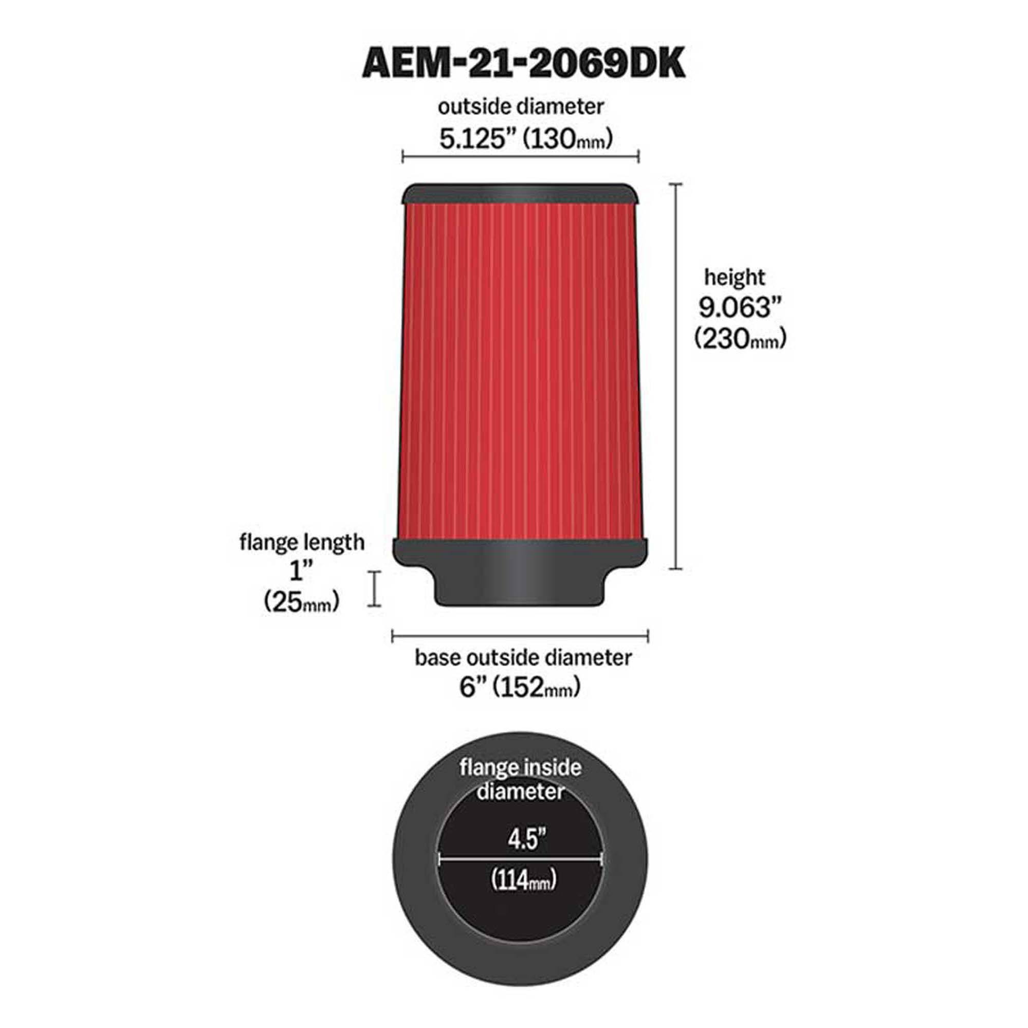 AEM-21-2069DK DryFlow Air Filter - Image 2