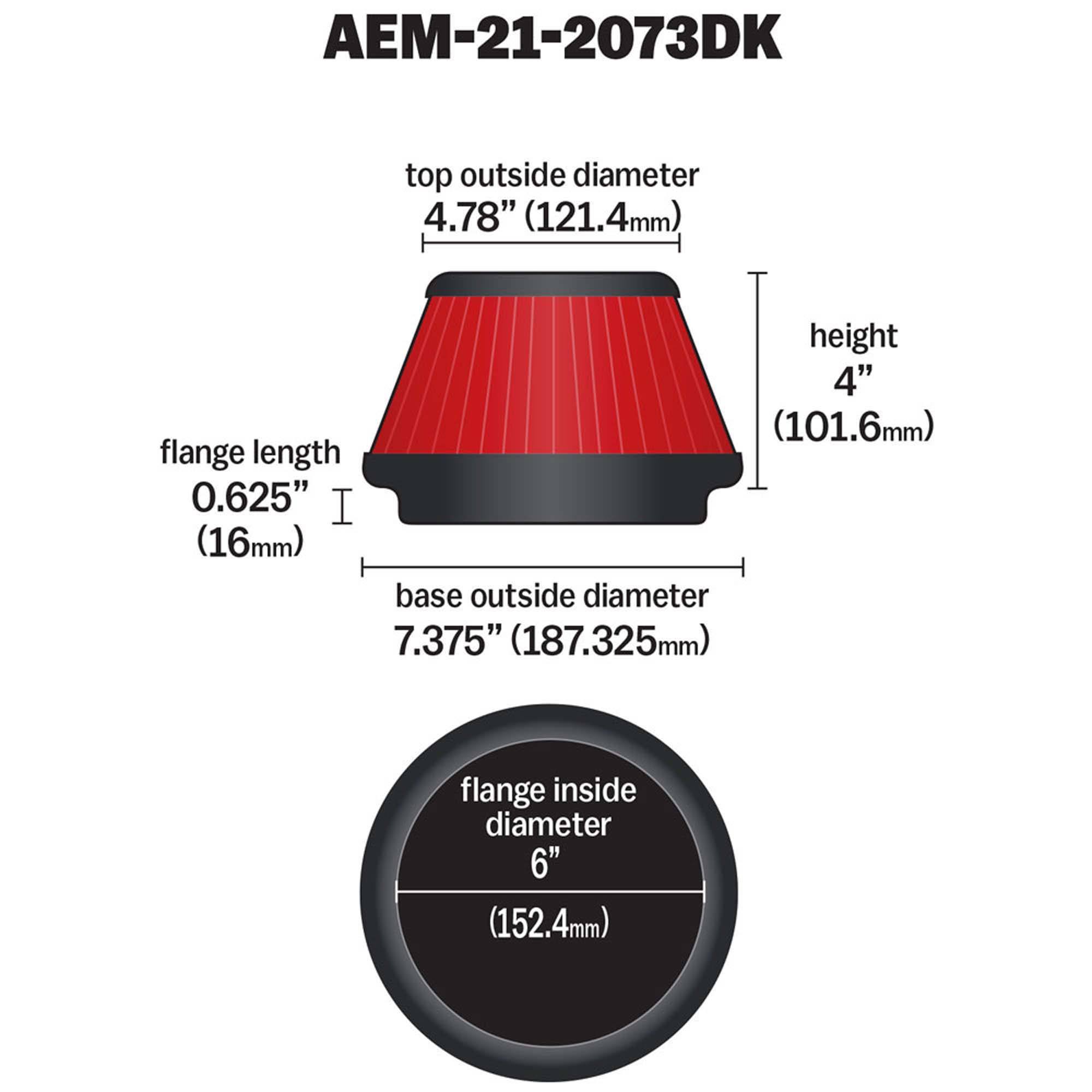 AEM-21-2073DK DryFlow Air Filter - Image 3