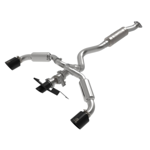 Gemini Xv 3 In To 2-1/2 In 304 Stainless Steel Cat-Back Exhaust System W/ Cut-Out Black- AFE-49-36067-B