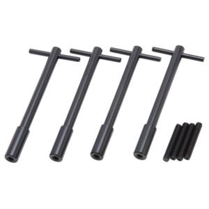 Edelbrock 1-Piece Race Wing Bolts (Universal - 5" long) in Black Finish (Qty 4) - EDB-44023