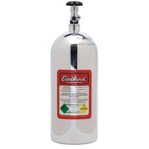 Edelbrock 10-lb. Aluminum Nitrous Bottle Without Gauge in Polished Finish - EDB-72400