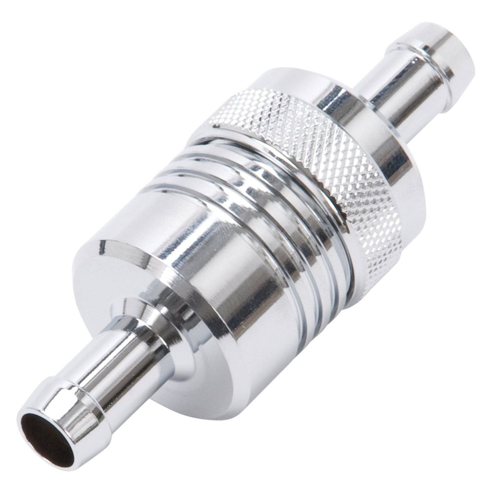 Edelbrock 3" Aluminum Street Fuel Filter in Chrome Finish - EDB-8136