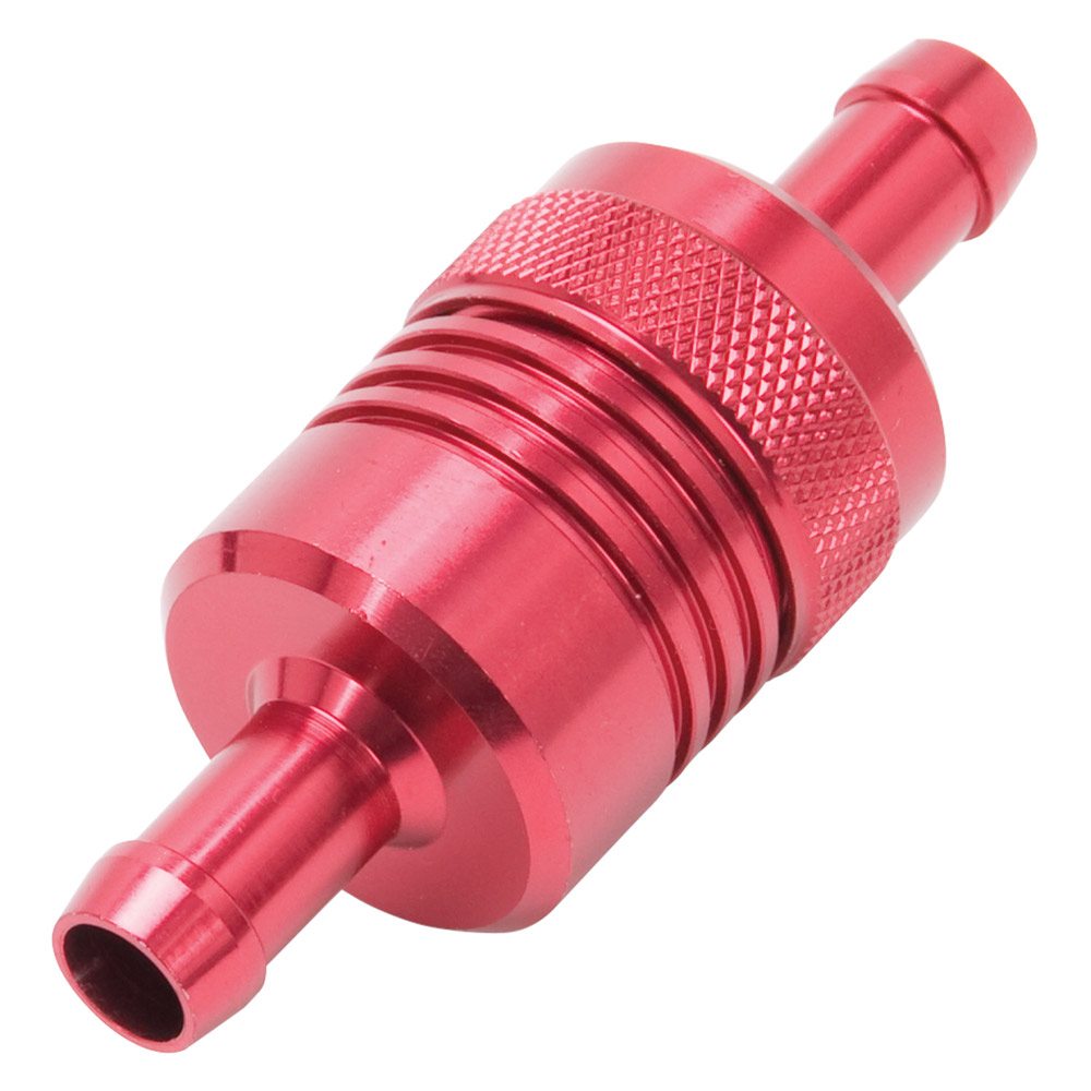 Edelbrock 3" Aluminum Street Fuel Filter in Red Finish - EDB-8139