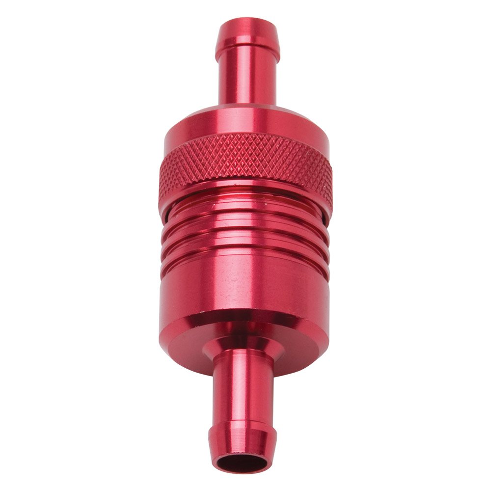 Edelbrock 3" Aluminum Street Fuel Filter in Red Finish - EDB-8139