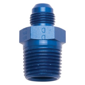 Edelbrock Adapter Fitting - 6 AN x 1/2" NPT (Blue) - EDB-76543