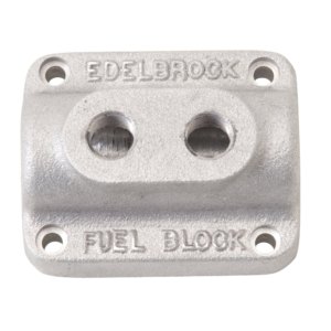 Edelbrock Dual Outlet Fuel Line Connector #1280 Satin Finish - EDB-1280