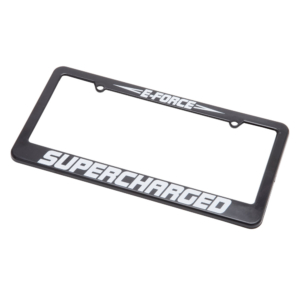 Edelbrock E-force Supercharger License Plate Frame in Black Plastic - EDB-9148