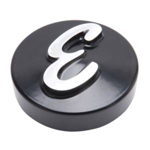 Edelbrock E Logo Black Anodized Nut (Machined "E") for Pro-Flo Unv. 14" Round Air Cleaners - EDB-4271