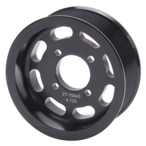 Edelbrock Competition Supercharger Pulley #15845 4.125 in. 10-Rib Black Anodized - EDB-15845