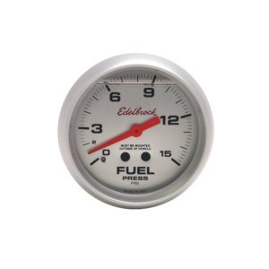 Edelbrock Fuel Pressure Gauge - 2-5/8" Liquid-Filled Gauge (0-15 psi) - EDB-73828