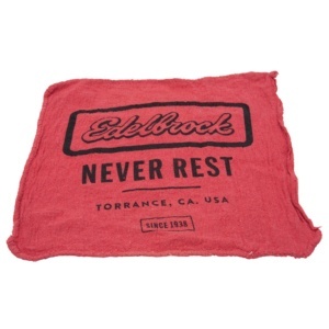 Edelbrock "Never Rest" Logo Shop Towel Rag - EDB-9144