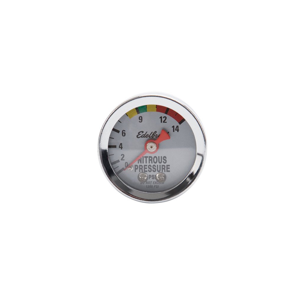 Edelbrock Nitrous Pressure Gauge - 1-1/2" Standard Gauge (0-1400 psi) - EDB-73800