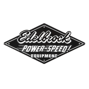 Edelbrock Power Speed Garage Tin Sign - EDB-189147