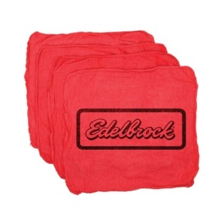 Edelbrock Red Shop Rag - 4 Pack - EDB-189469