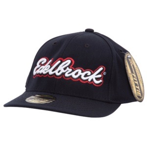 Edelbrock Script Logo Cap in Black (L/XL) - EDB-9152