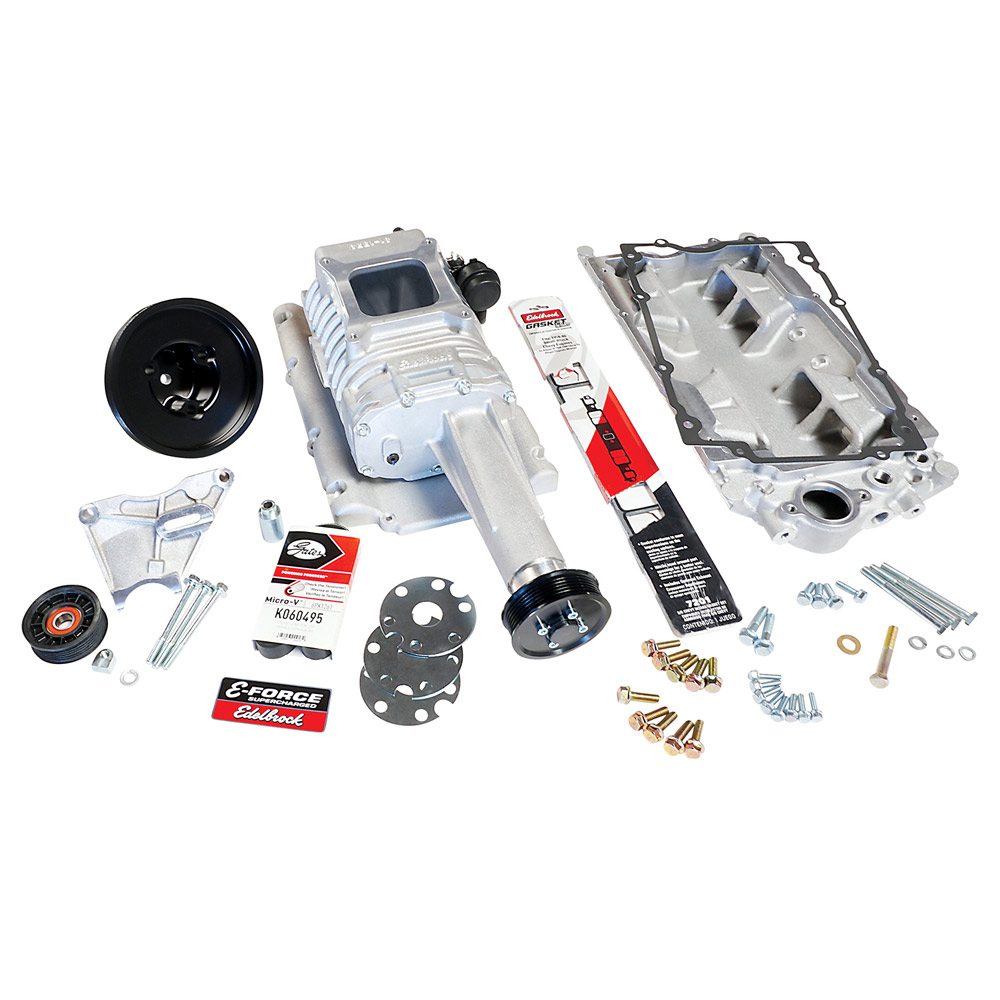Edelbrock Supercharger Kit #1551 For 1957-86 Chevy Small-Block - Carbureted - EDB-1551